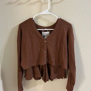 Brown Aeropostale Pajama Set